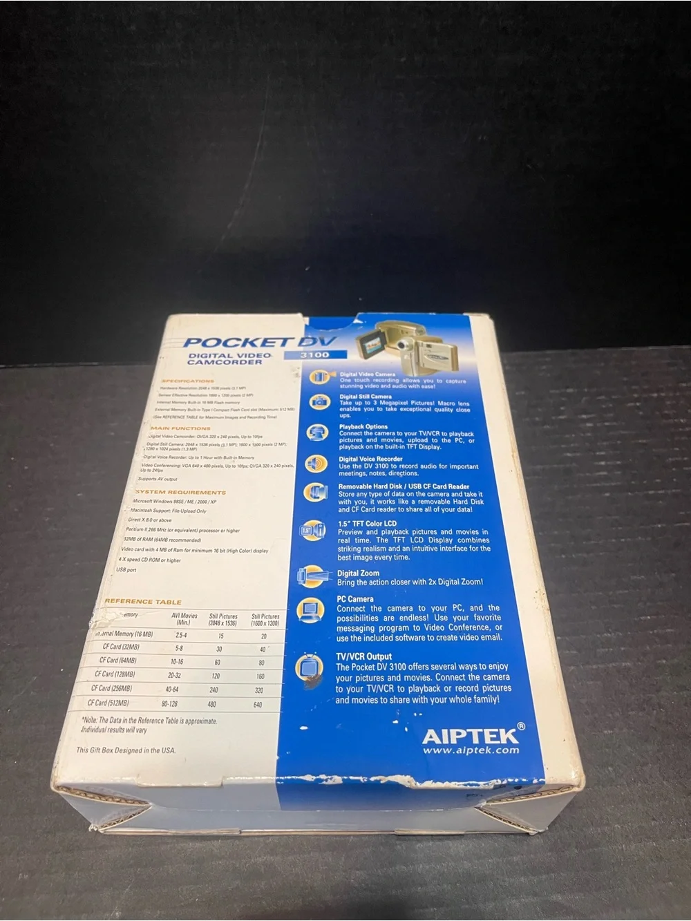 Aiptek pocket DV 3100 digital video camcorder new old stock